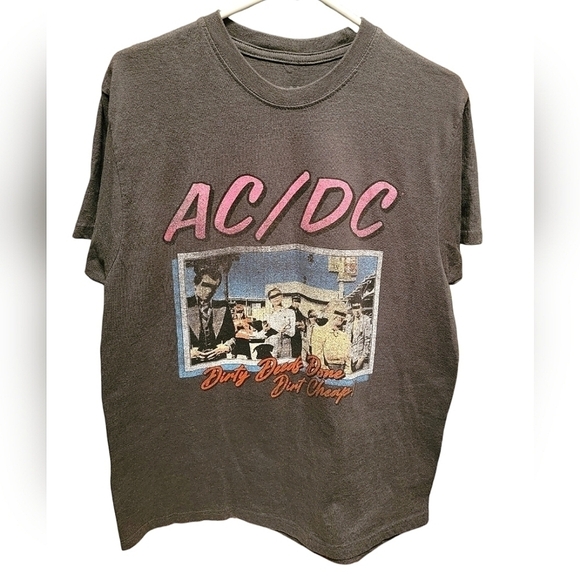 AC/DC Other - AC/DC Dirty Deeds Done Dirt Cheap Graphic Rock Band Tee Shirt S/M